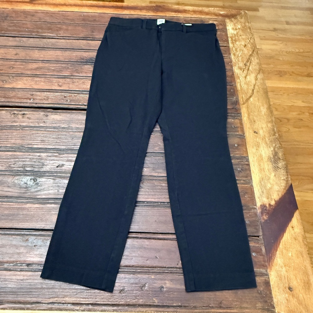 Gap Signature Skinny Ankle Pants Womens 8 Black Cotton Stretch Trousers